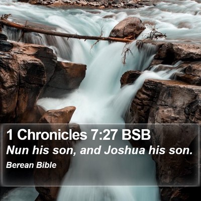 1 Chronicles 7:27 BSB Bible Verse Image