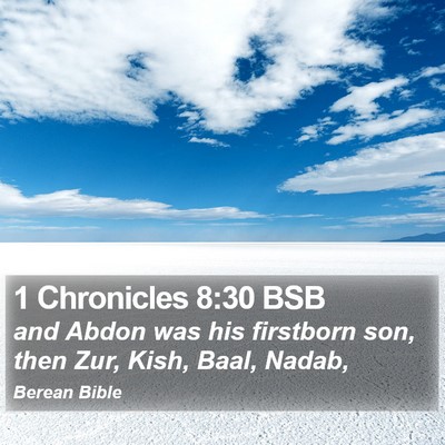 1 Chronicles 8:30 BSB Bible Verse Image