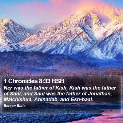 1 Chronicles 8:33 BSB Bible Verse Image