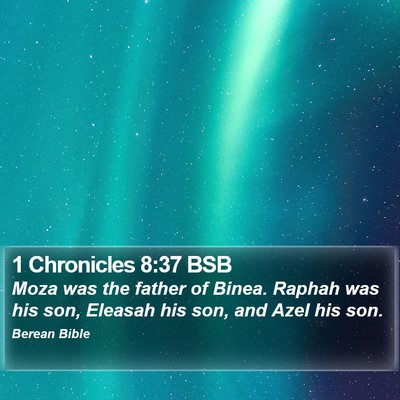 1 Chronicles 8:37 BSB Bible Verse Image