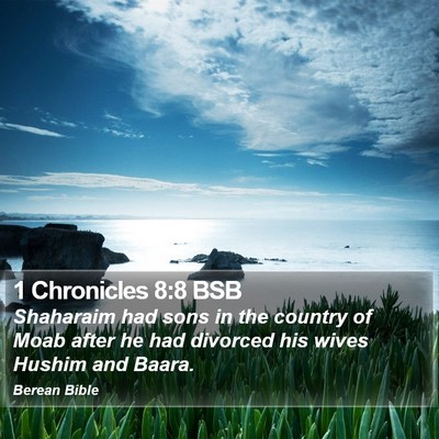 1 Chronicles 8:8 BSB Bible Verse Image