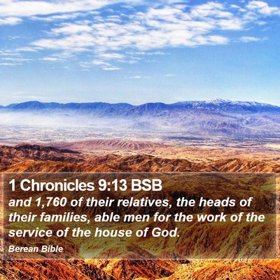 1 Chronicles 9:13 BSB Bible Verse Image