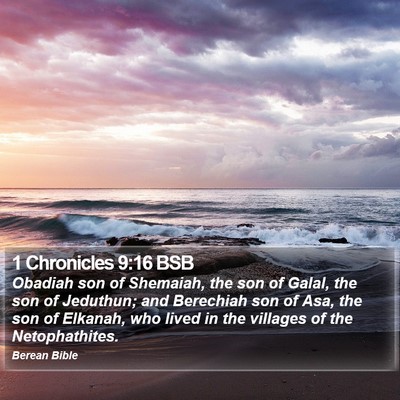1 Chronicles 9:16 BSB Bible Verse Image
