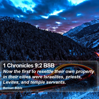 1 Chronicles 9:2 BSB Bible Verse Image