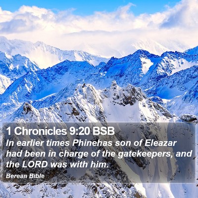1 Chronicles 9:20 BSB Bible Verse Image