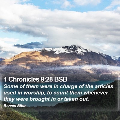 1 Chronicles 9:28 BSB Bible Verse Image