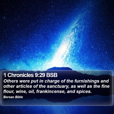 1 Chronicles 9:29 BSB Bible Verse Image