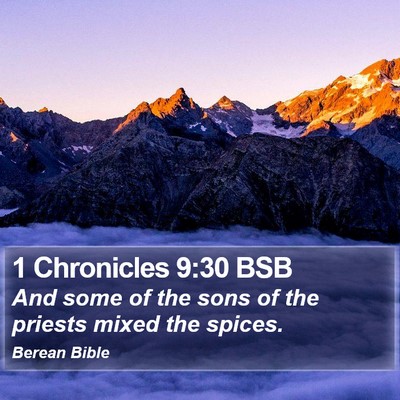 1 Chronicles 9:30 BSB Bible Verse Image
