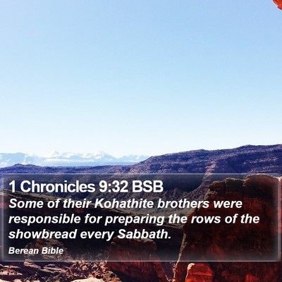 1 Chronicles 9:32 BSB Bible Verse Image