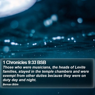 1 Chronicles 9:33 BSB Bible Verse Image