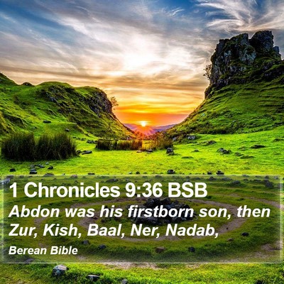 1 Chronicles 9:36 BSB Bible Verse Image