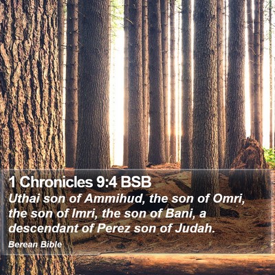 1 Chronicles 9:4 BSB Bible Verse Image