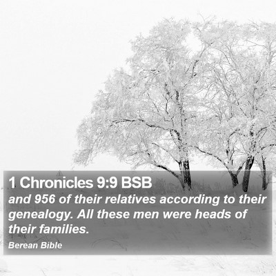 1 Chronicles 9:9 BSB Bible Verse Image