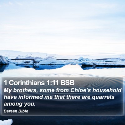 1 Corinthians 1:11 BSB Bible Verse Image