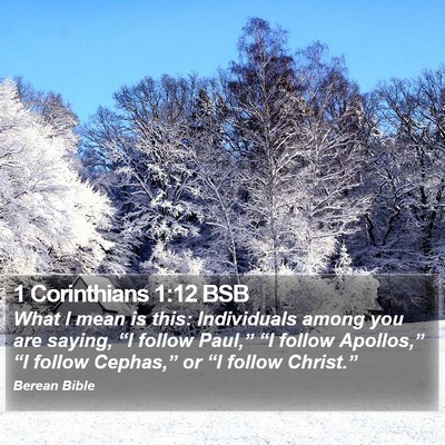 1 Corinthians 1:12 BSB Bible Verse Image