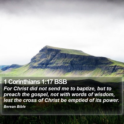 1 Corinthians 1:17 BSB Bible Verse Image