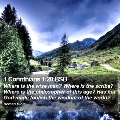 1 Corinthians 1:20 BSB Bible Verse Image