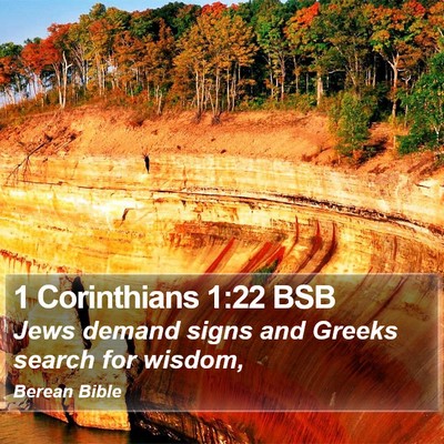 1 Corinthians 1:22 BSB Bible Verse Image