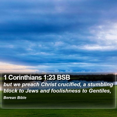 1 Corinthians 1:23 BSB Bible Verse Image