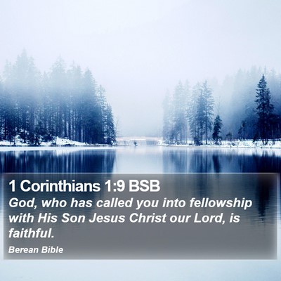 1 Corinthians 1:9 BSB Bible Verse Image