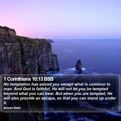 1 Corinthians 10:13 BSB Bible Verse Image