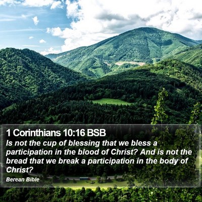 1 Corinthians 10:16 BSB Bible Verse Image