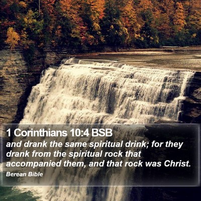 1 Corinthians 10:4 BSB Bible Verse Image