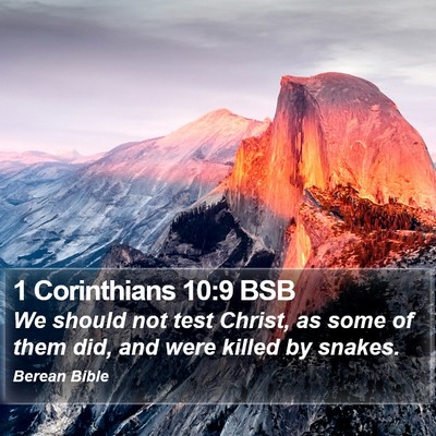 1 Corinthians 10:9 BSB Bible Verse Image