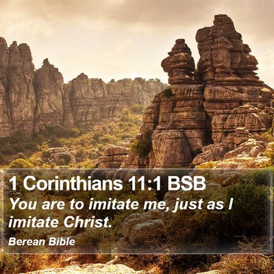 1 Corinthians 11:1 BSB Bible Verse Image