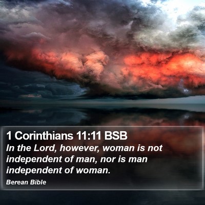 1 Corinthians 11:11 BSB Bible Verse Image