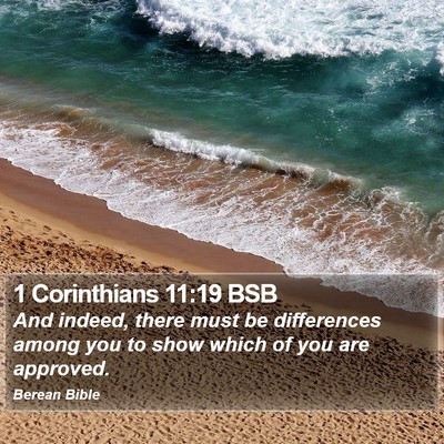 1 Corinthians 11:19 BSB Bible Verse Image
