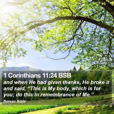 1 Corinthians 11:24 BSB Bible Verse Image