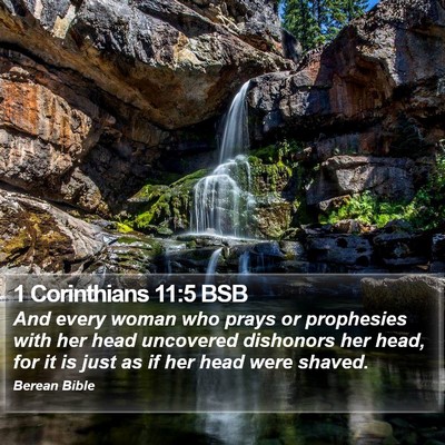 1 Corinthians 11:5 BSB Bible Verse Image