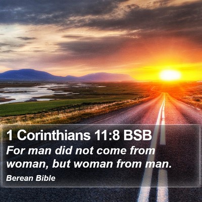 1 Corinthians 11:8 BSB Bible Verse Image