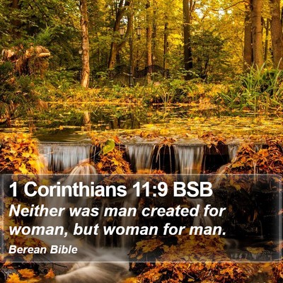 1 Corinthians 11:9 BSB Bible Verse Image