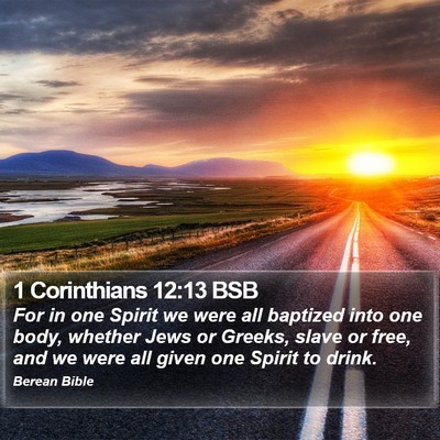 1 Corinthians 12:13 BSB Bible Verse Image