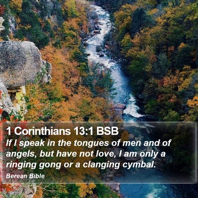 1 Corinthians 13:1 BSB Bible Verse Image