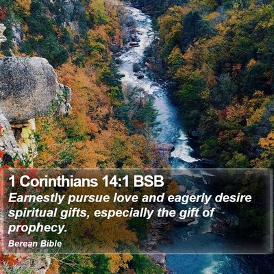 1 Corinthians 14:1 BSB Bible Verse Image