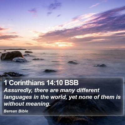 1 Corinthians 14:10 BSB Bible Verse Image