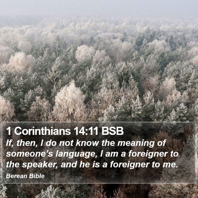 1 Corinthians 14:11 BSB Bible Verse Image