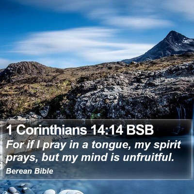 1 Corinthians 14:14 BSB Bible Verse Image