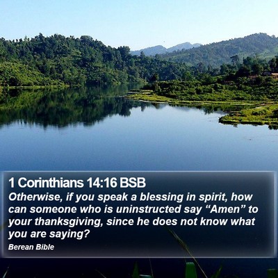1 Corinthians 14:16 BSB Bible Verse Image