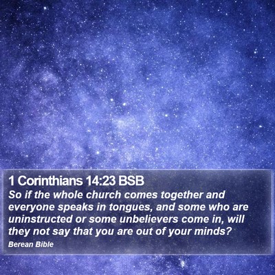 1 Corinthians 14:23 BSB Bible Verse Image