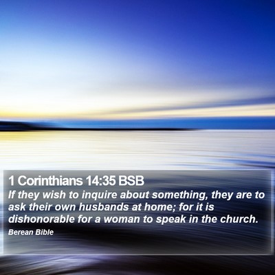 1 Corinthians 14:35 BSB Bible Verse Image