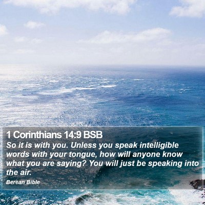 1 Corinthians 14:9 BSB Bible Verse Image
