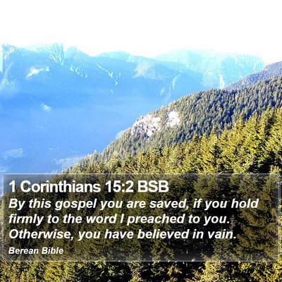 1 Corinthians 15:2 BSB Bible Verse Image