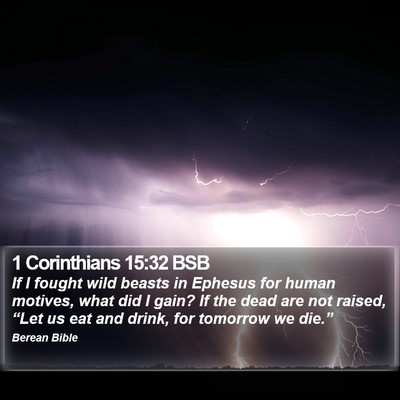 1 Corinthians 15:32 BSB Bible Verse Image