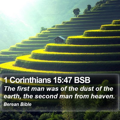 1 Corinthians 15:47 BSB Bible Verse Image