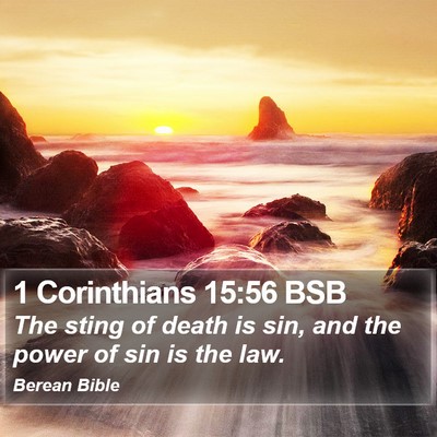 1 Corinthians 15:56 BSB Bible Verse Image