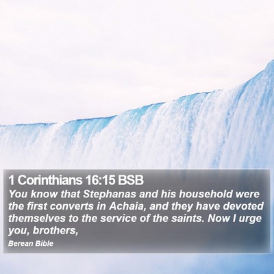 1 Corinthians 16:15 BSB Bible Verse Image
